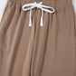 Light French Beige Drop Shoulder Pullover and Jogger Pants Set