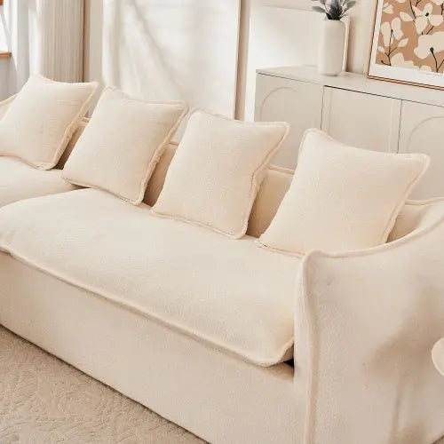 LuneluX_Home – Oversized 3-Seater L-Shape Sofa with Chaise CustomizedMom605.com