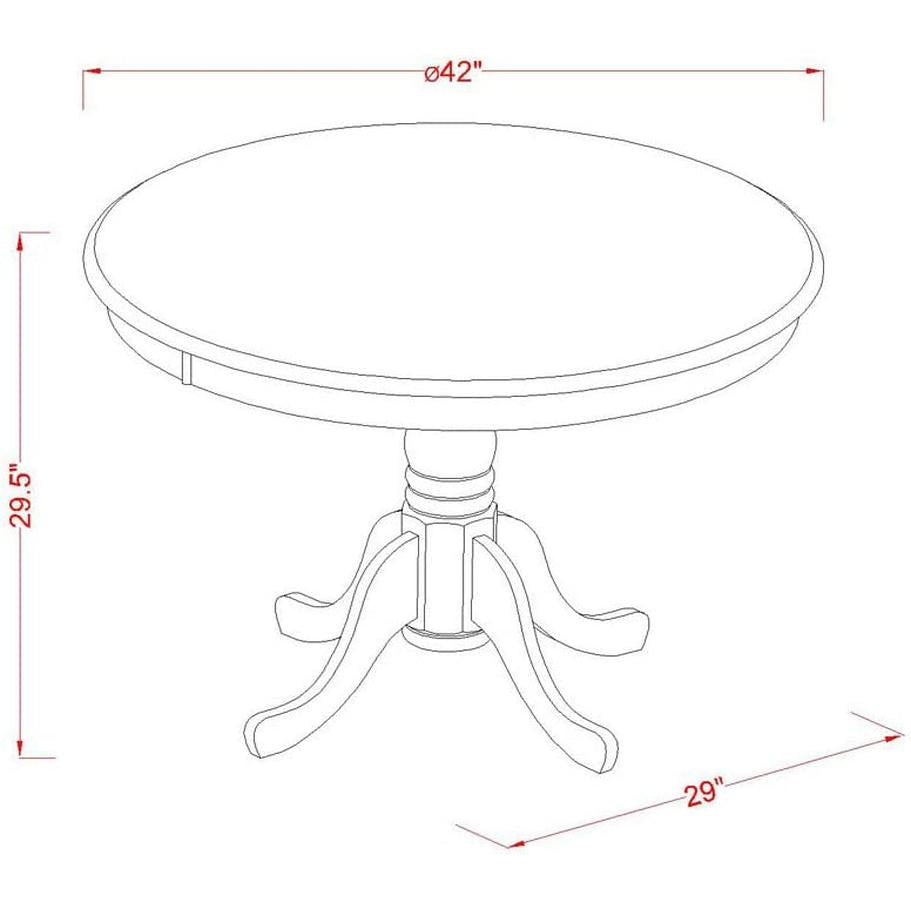 42 Inch Cappuccino Dining Table For Kitchen And Dining Room ShipItFurniture