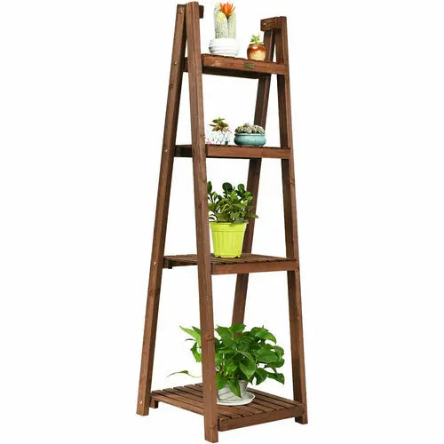 4 Tier Wooden Folding Plant Stand / Display Stand CustomizedMom605.com