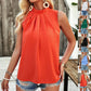 Elegant Pleated Sleeveless Top