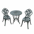 Outsunny 3pc Patio Bistro Set Table Chair Outdoor Garden Furniture CustomizedMom605.com