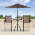 Outsunny 4pcs Sling Folding Patio Dining Set Outdoor Furniture Garden CustomizedMom605.com
