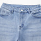 Beau Blue Mineral Wash Raw Hem High Waist Flared Jeans