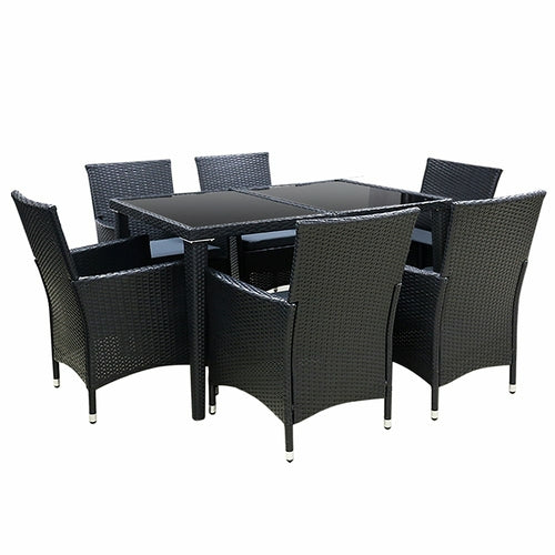 Gardeon Outdoor Furniture 7pcs Dining Set CustomizedMom605.com
