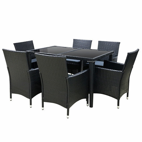 Gardeon Outdoor Furniture 7pcs Dining Set CustomizedMom605.com