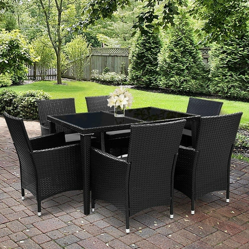 Gardeon Outdoor Furniture 7pcs Dining Set CustomizedMom605.com