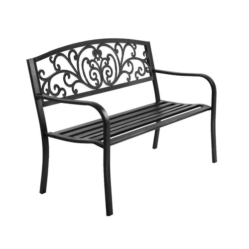 Gardeon Outdoor Garden Bench Seat Steel Outdoor Furniture 3 Seater CustomizedMom605.com