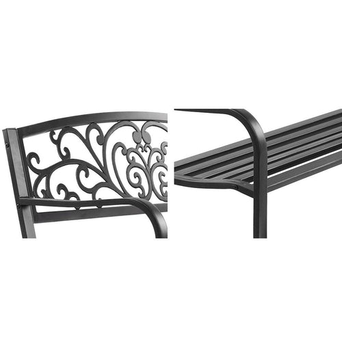 Gardeon Outdoor Garden Bench Seat Steel Outdoor Furniture 3 Seater CustomizedMom605.com