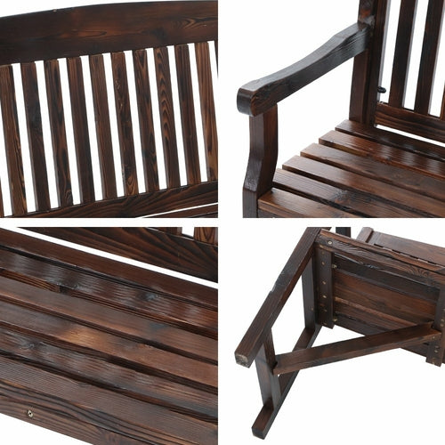 Gardeon Wooden Garden Bench Chair Natural Outdoor Furniture Décor CustomizedMom605.com