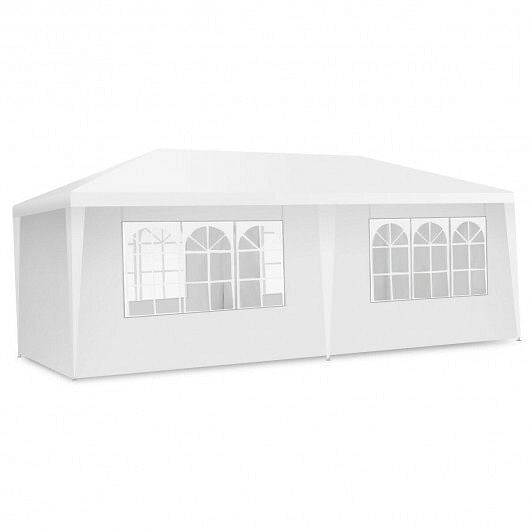 10 x 20 Feet 6 Sidewalls Canopy Tent with Carry Bag-White CustomizedMom605.com