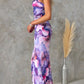Summer Floral Print One-Shoulder Dress