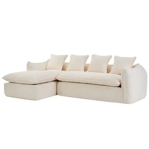 LuneluX_Home – Oversized 3-Seater L-Shape Sofa with Chaise CustomizedMom605.com