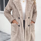 Double-sided Plush Lapel Cardigan Casual Top Coat