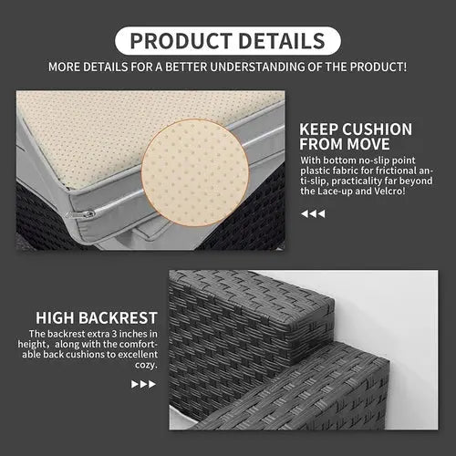 7 PCS Outdoor Furniture Sets 60000BTU 45-Inch Outdoor Propane Fire Pit CustomizedMom605.com