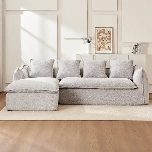 LuneluX_Home – Oversized 3-Seater L-Shape Sofa with Chaise CustomizedMom605.com