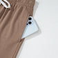 Light French Beige Drop Shoulder Pullover and Jogger Pants Set
